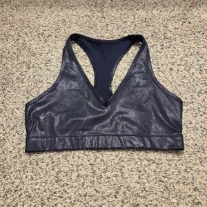 Shimmering Black Sports Bra